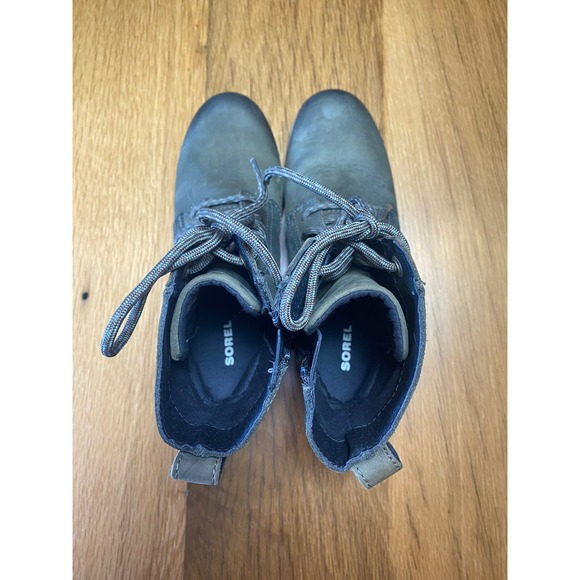 Sorel Emelie Women's Waterproof Green Leather Combat Boot size US 7.5 - Picture 7 of 7